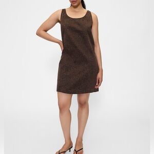 GAP Brown Leopard Denim Mini Dress XXL